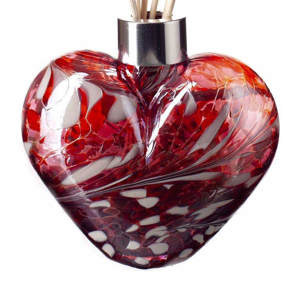 Amelia Art Glass Red, Pink & Violet Heart Reed Diffuser Extra Image 1